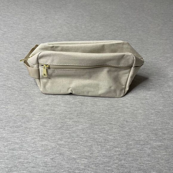 Minkars Small Biege Toiletry Cosmetic Travel Bag - Picture 9 of 9